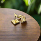Golden square studded
