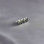 Black Cross Enamel Silver Cufflinks