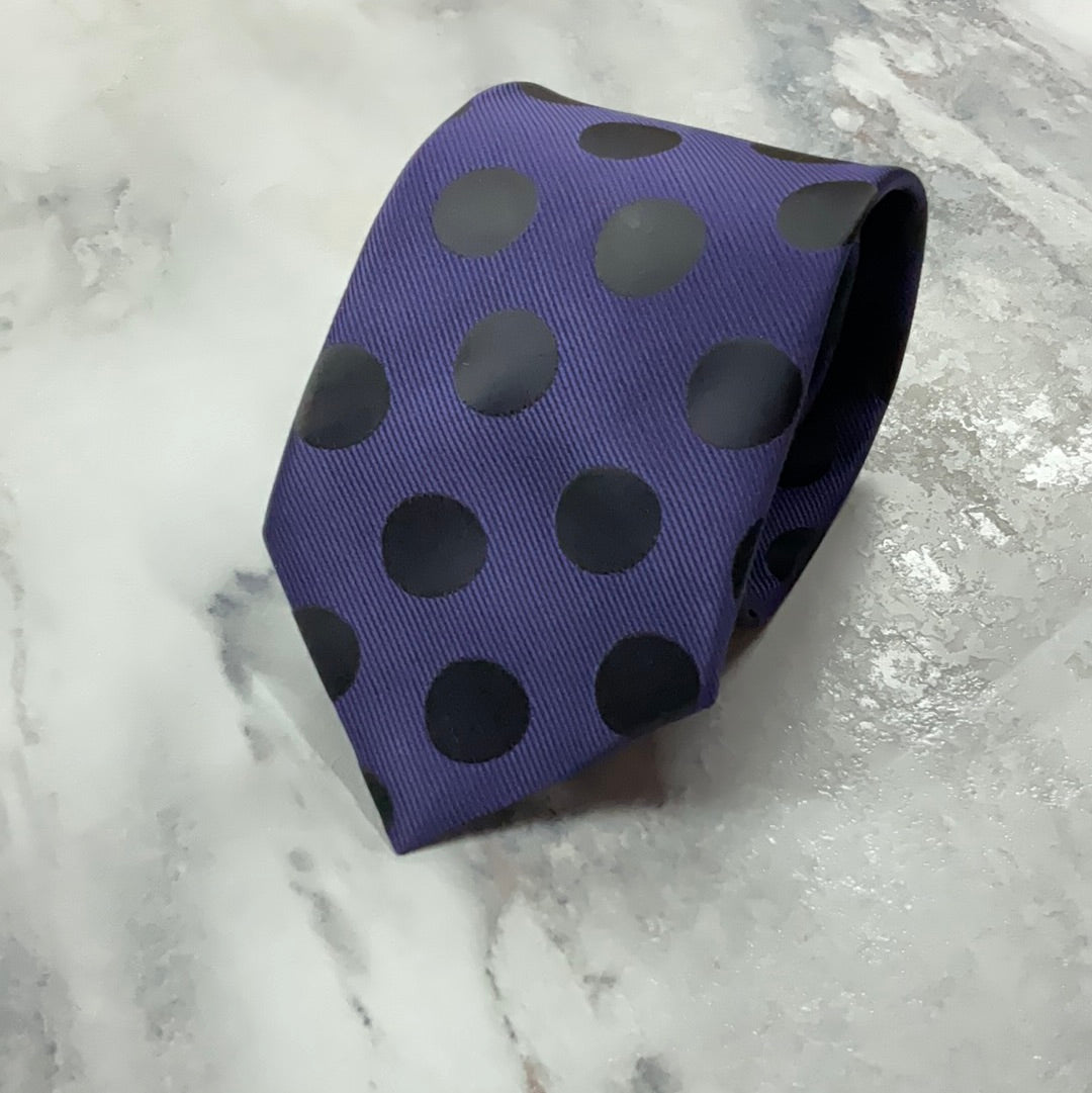 Purple With Black Polka Dot