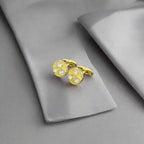 Trinity Zircon Studded Round Cufflinks
