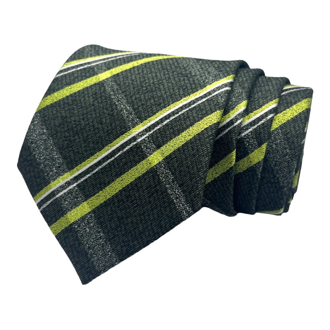 Olive Green Plaid Tie