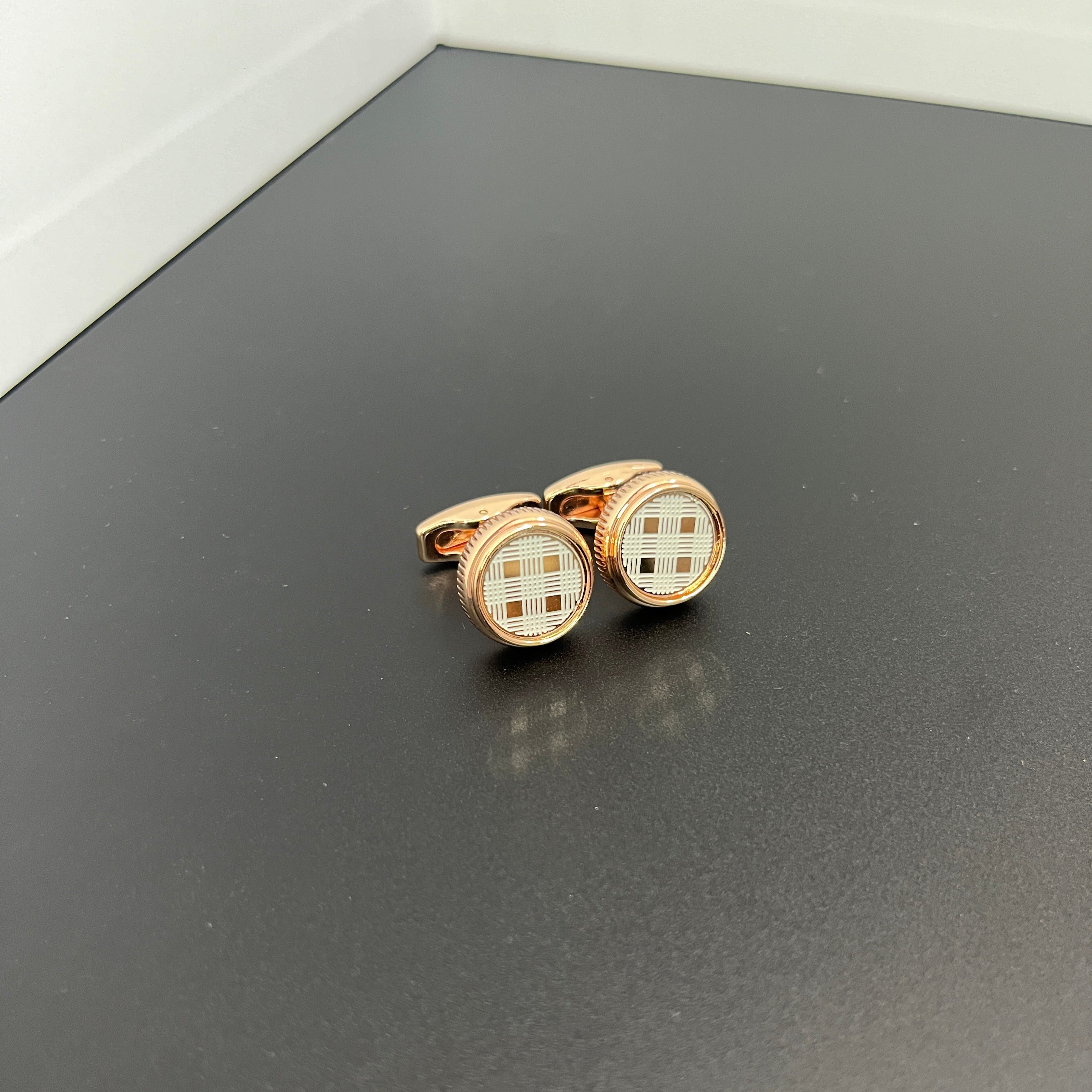Laser Rose Gold Cufflinks