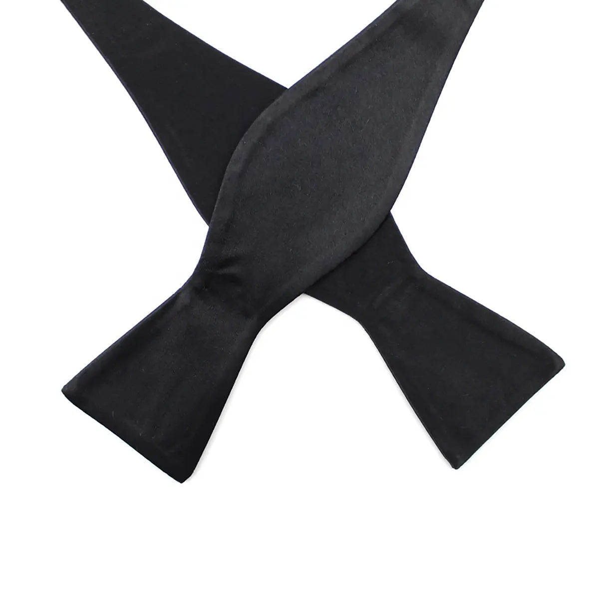 Black Woven Microfiber Self Tie Bowtie