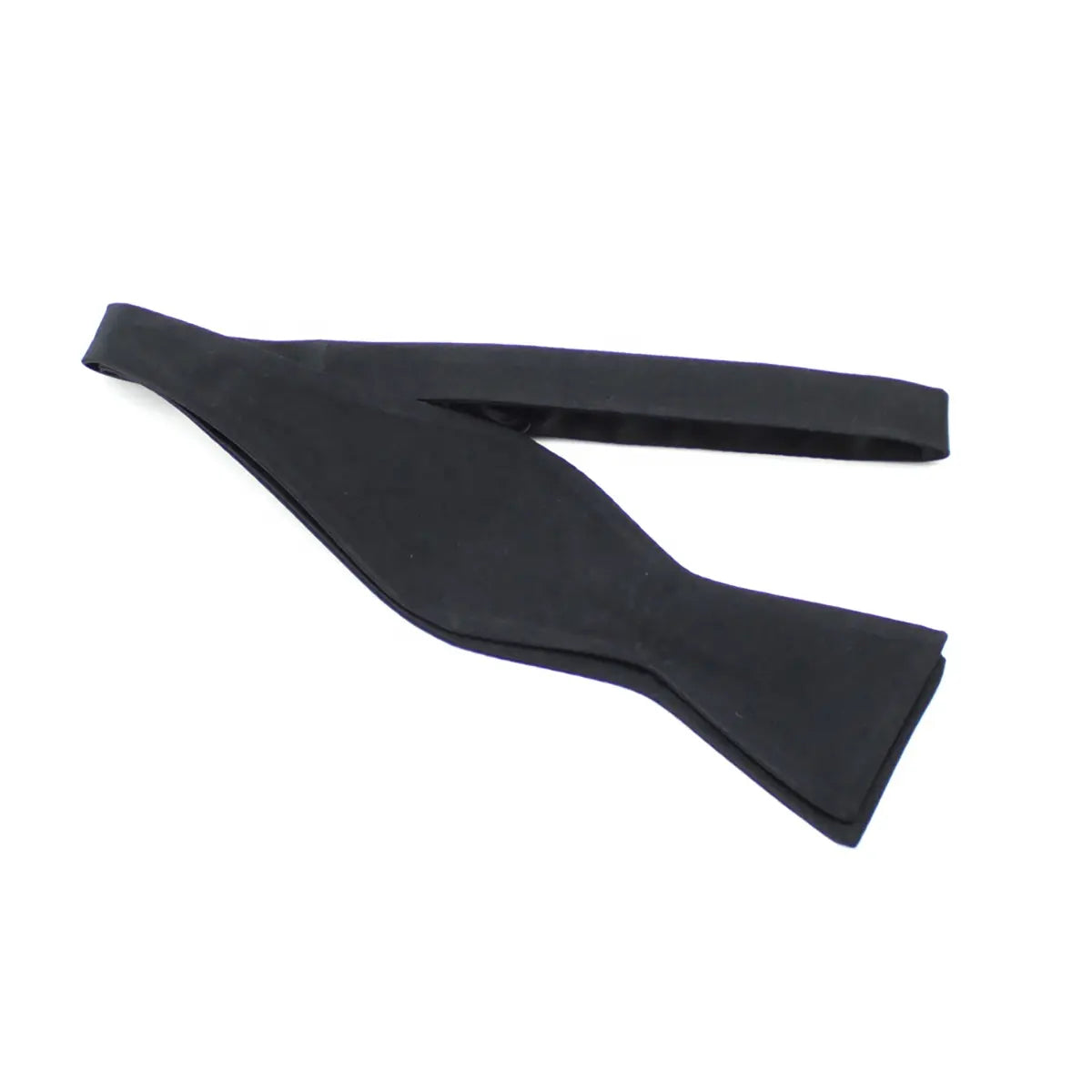 Black Woven Microfiber Self Tie Bowtie