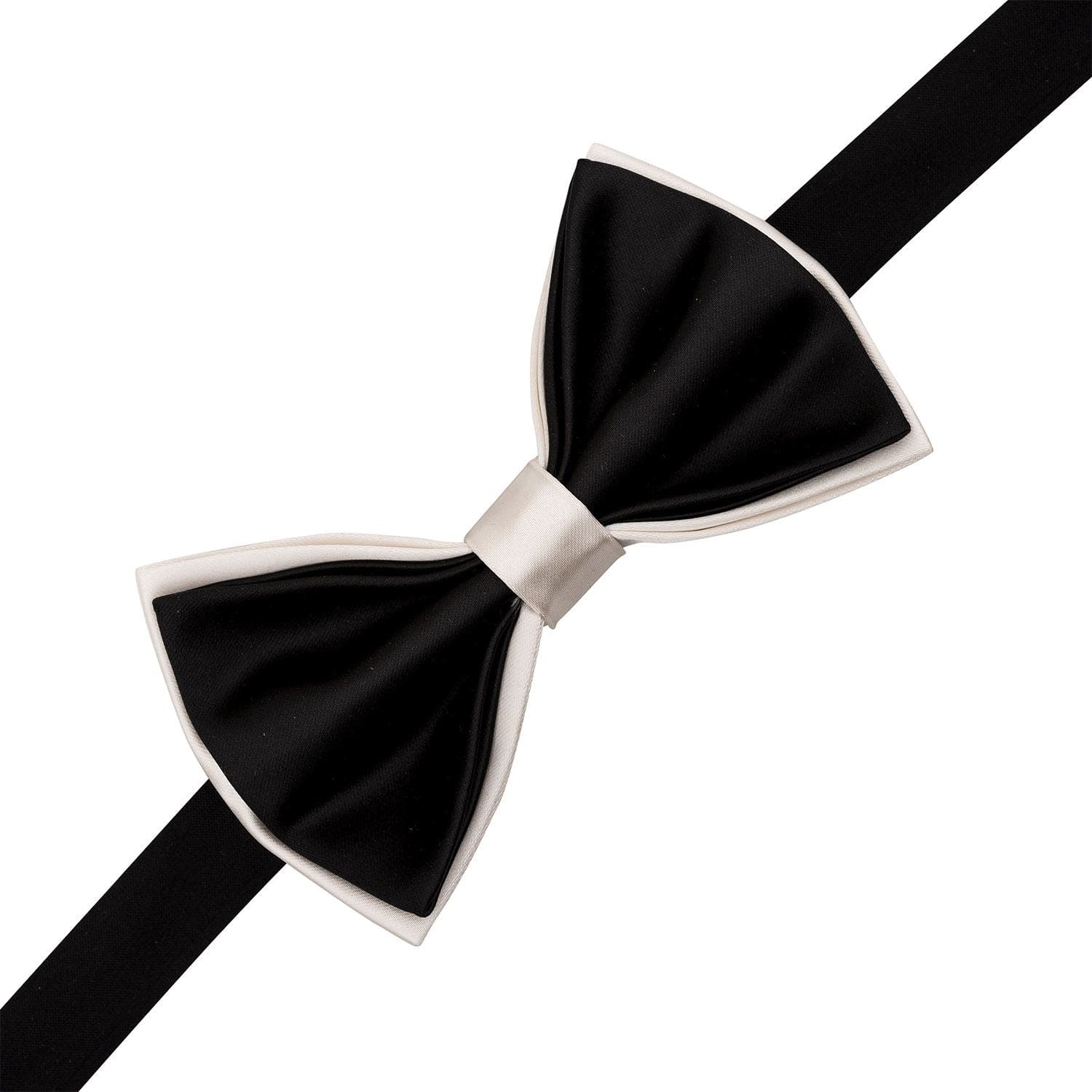 Black And White Double Layered Bowtie