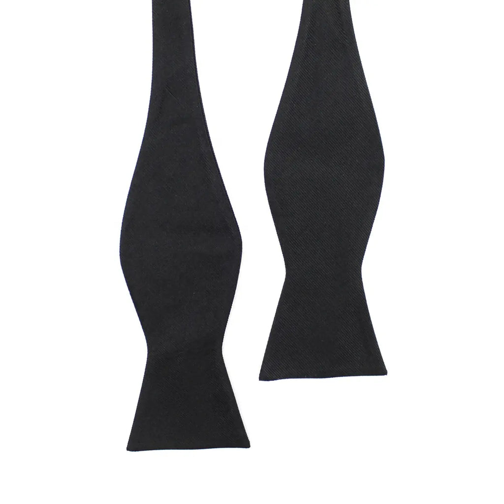 Black Woven Microfiber Self Tie Bowtie