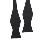Black Woven Microfiber Self Tie Bowtie