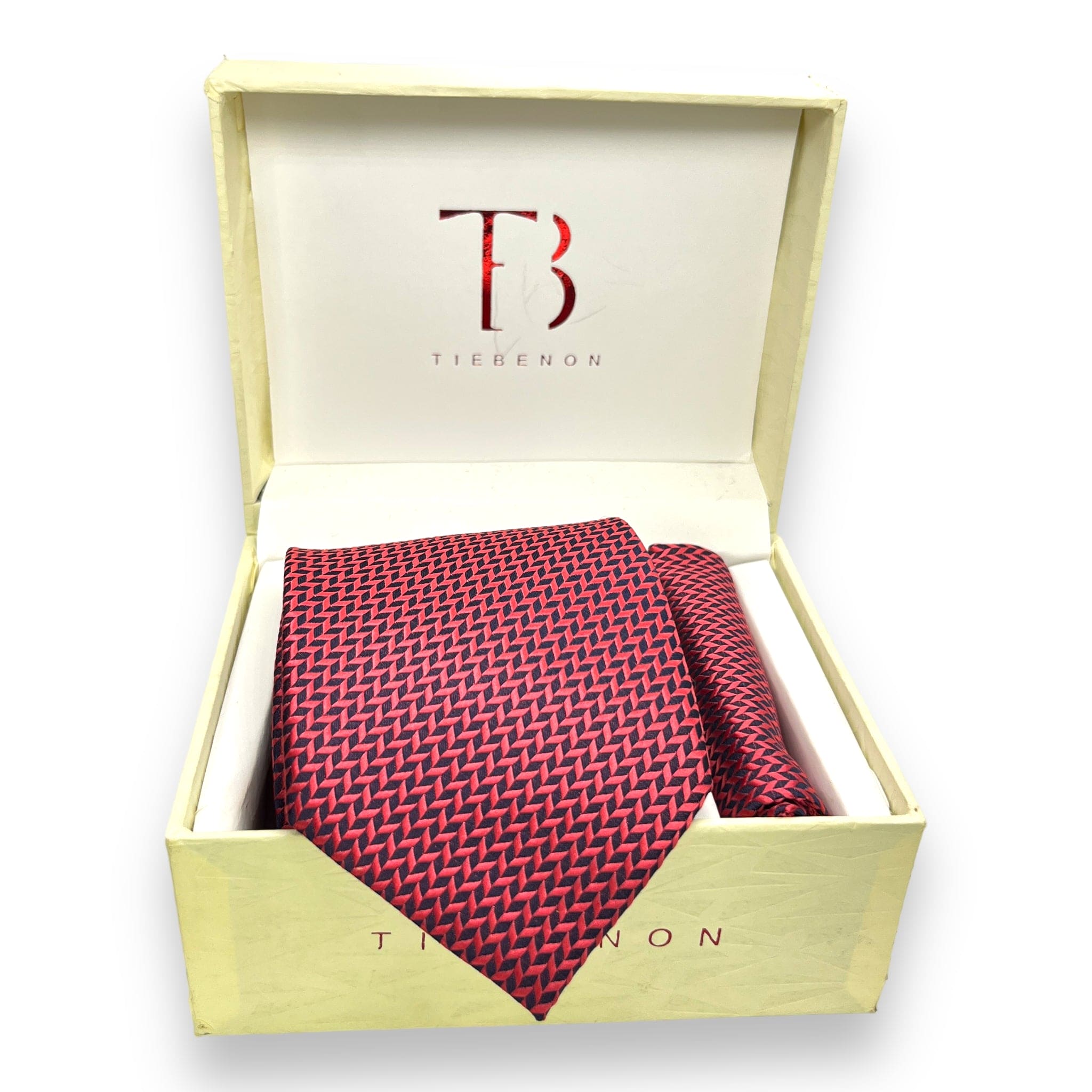Pink Geometric Tie Combo