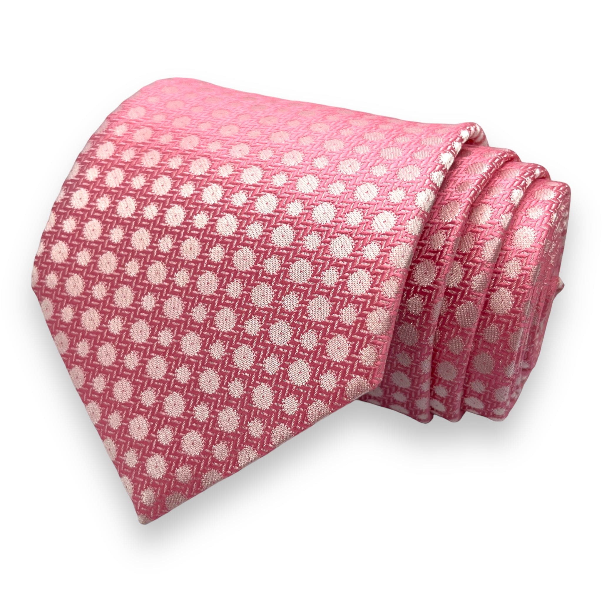 Pink Self Dot Tie