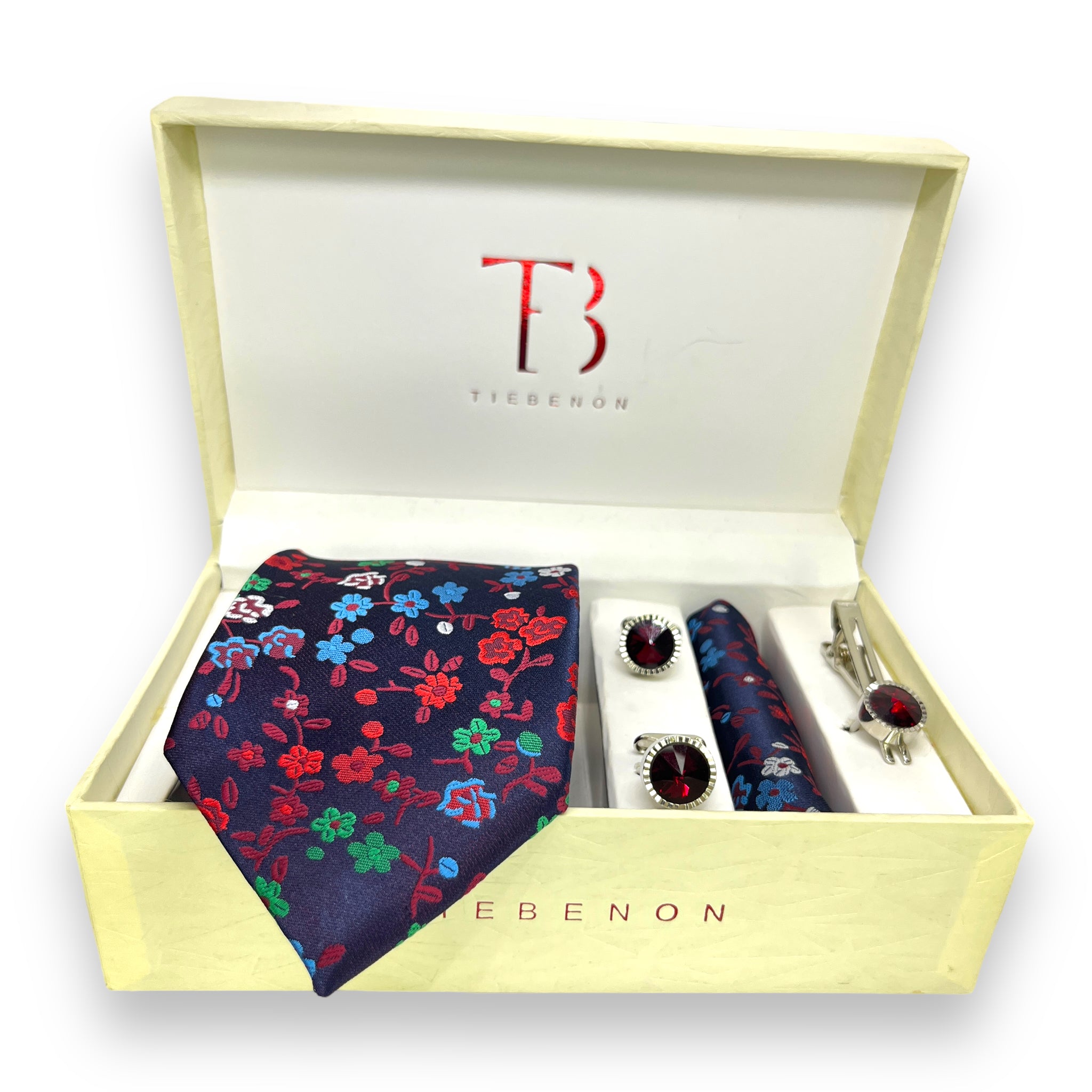 Wine Floral Tie Combo