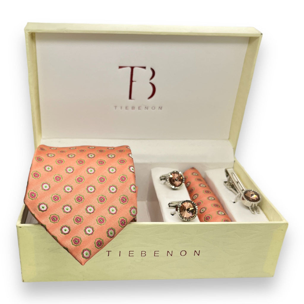 Peach Floral Tie