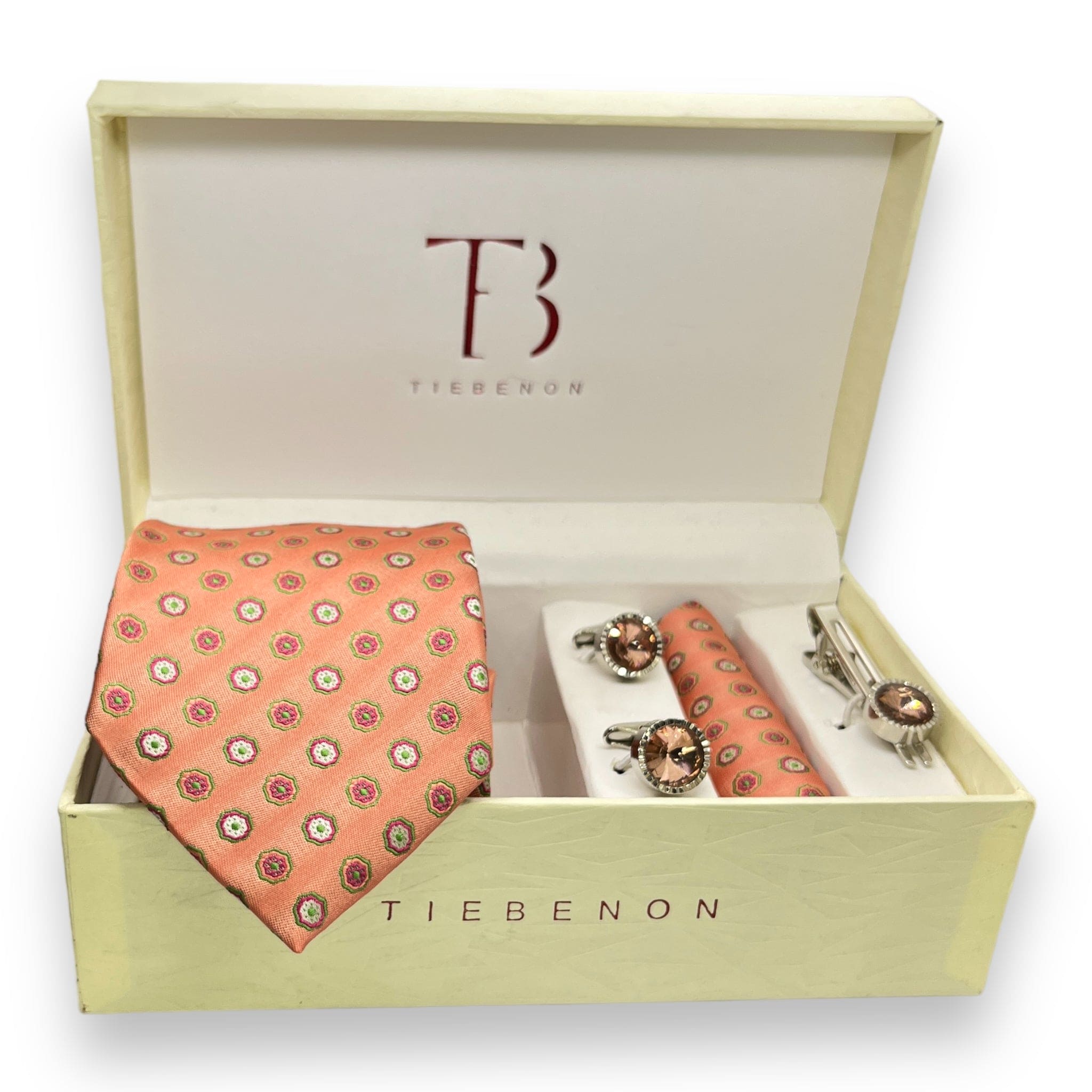 Peach Floral Tie