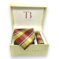 Rust And Yellow Check Tie