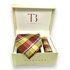 Rust And Yellow Check Tie