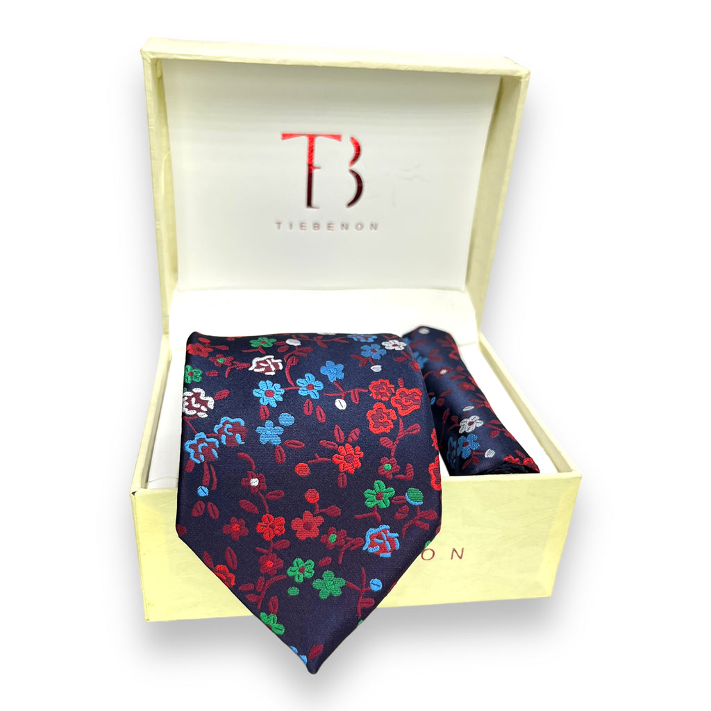 Wine Floral Tie Combo